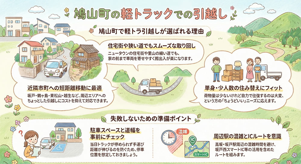 鳩山町の軽トラックでの引越し