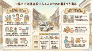 川越市で介護施設に入る人のための軽トラ引越し