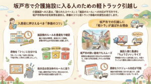 坂戸市で介護施設(老人ホーム・サ高住)に入る人のための軽トラック引越し