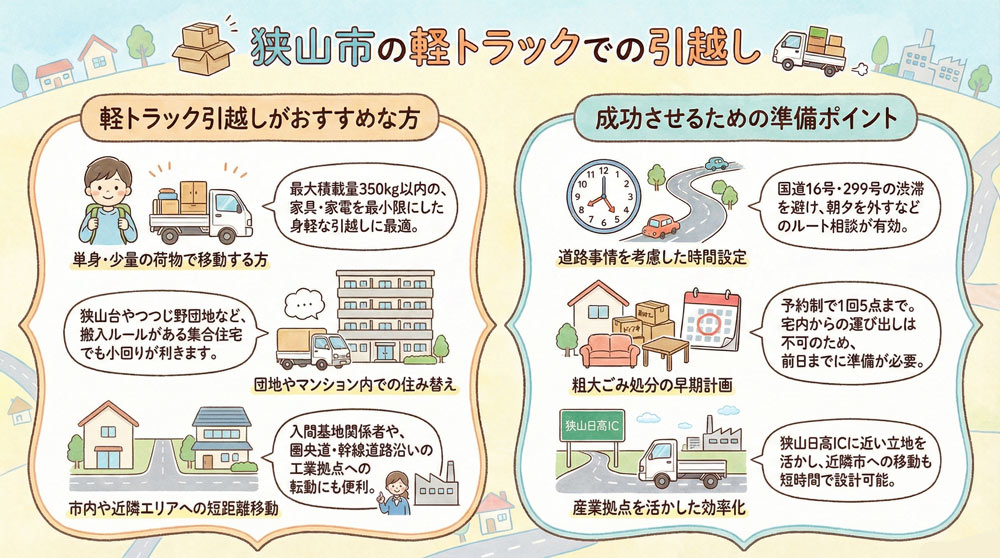 狭山市の軽トラックでの引越し