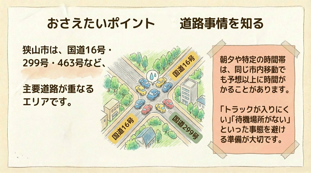 道路事情を考慮する