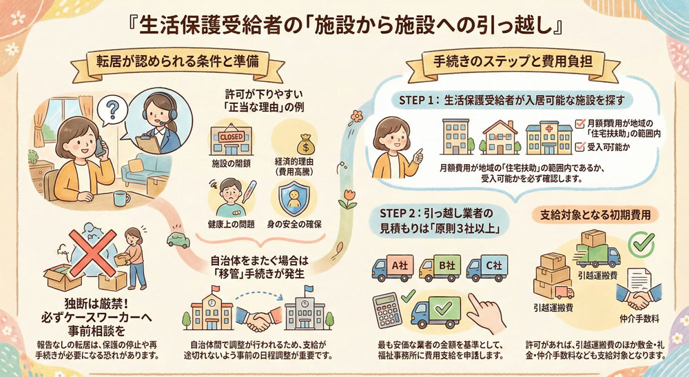 生活保護受給者の「施設から施設への引っ越し」の手続きと注意点