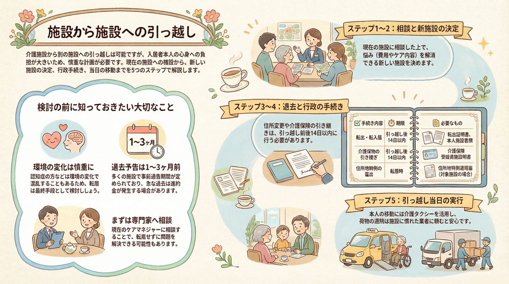 施設から施設への引っ越し|手順と注意点を徹底解説