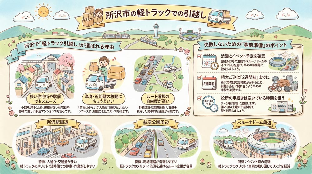 所沢市の軽トラックでの引越し