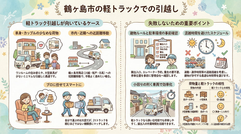 鶴ヶ島市の軽トラックでの引越し