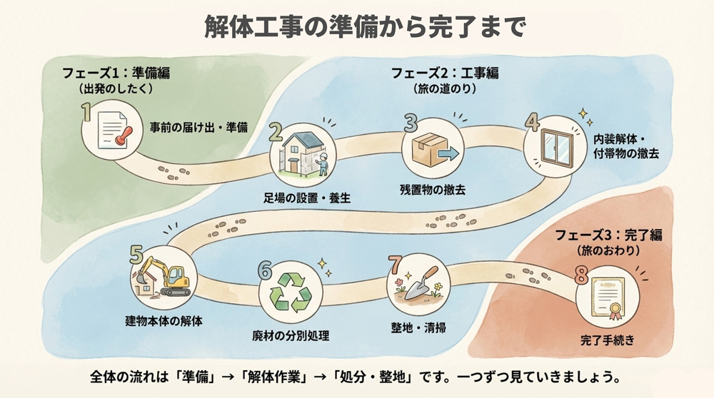 解体工事の進め方