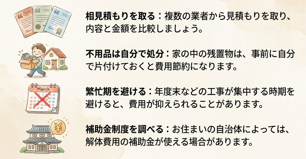 費用を安く抑えるコツ