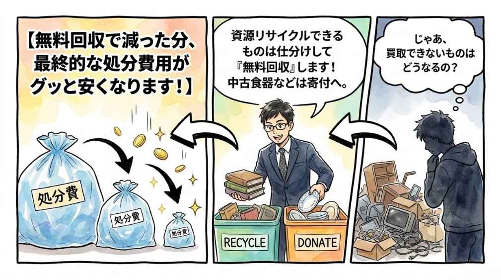 買取できないものの一部を「無料回収」します!
