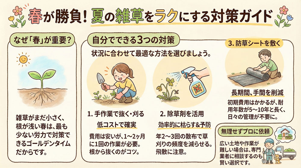 埼玉県の春の雑草対策
