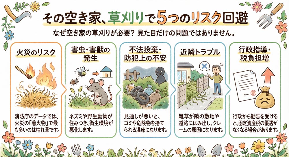 空き家の草刈りはなぜ必要ですか？