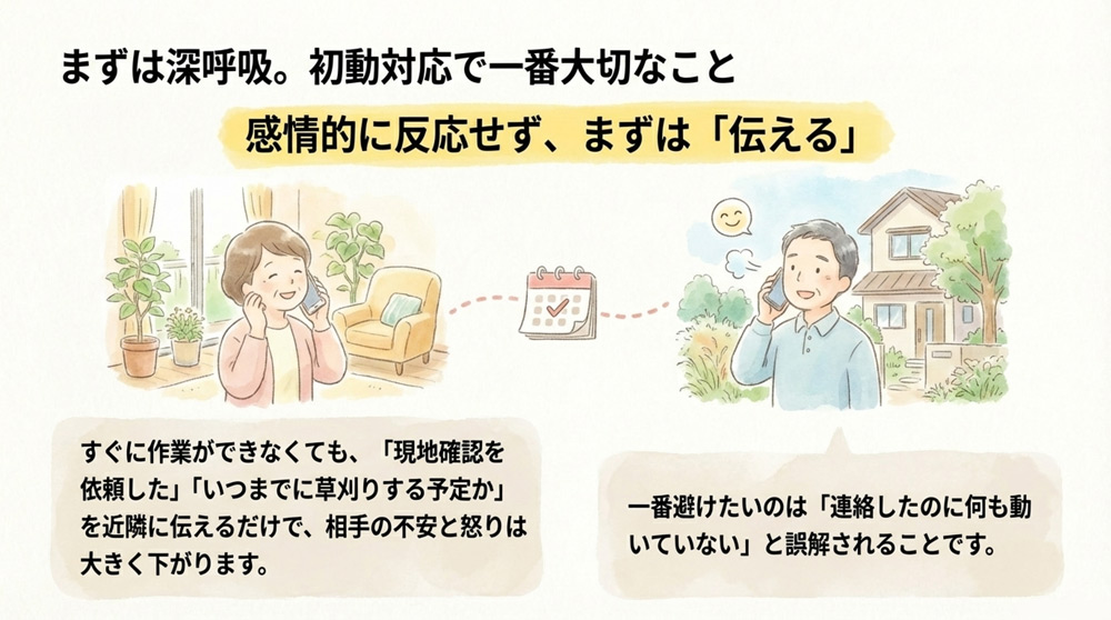 苦情が来たら最初にやること