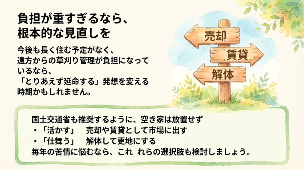 売却・賃貸・解体も選択肢になる