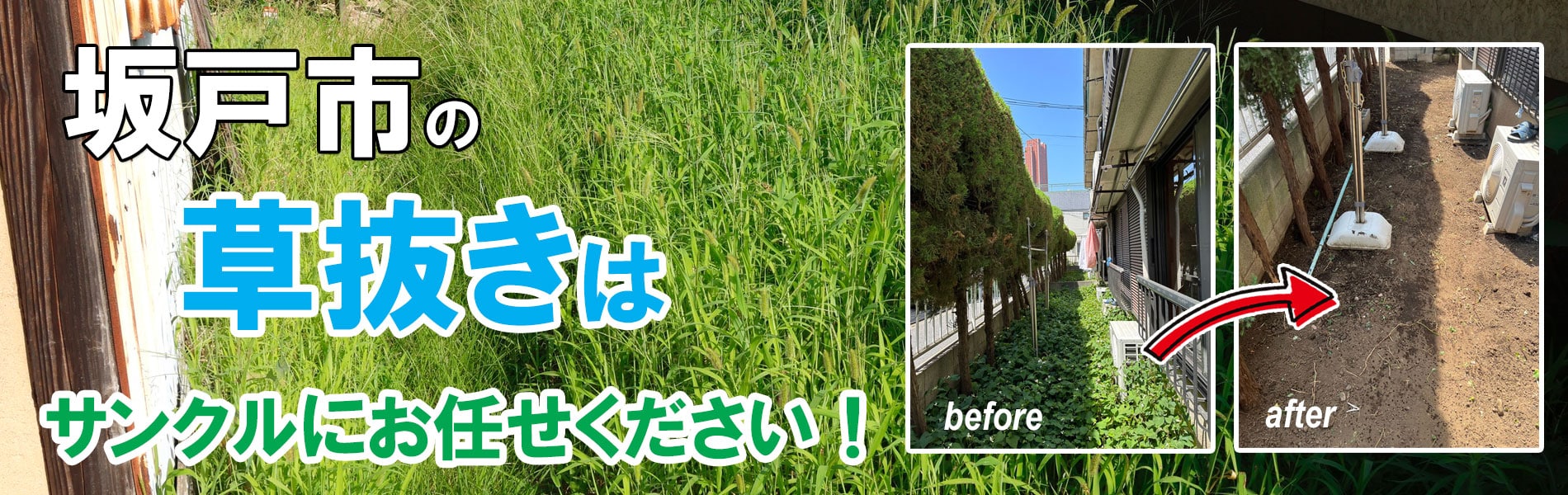 坂戸市の草刈り（草抜き）依頼