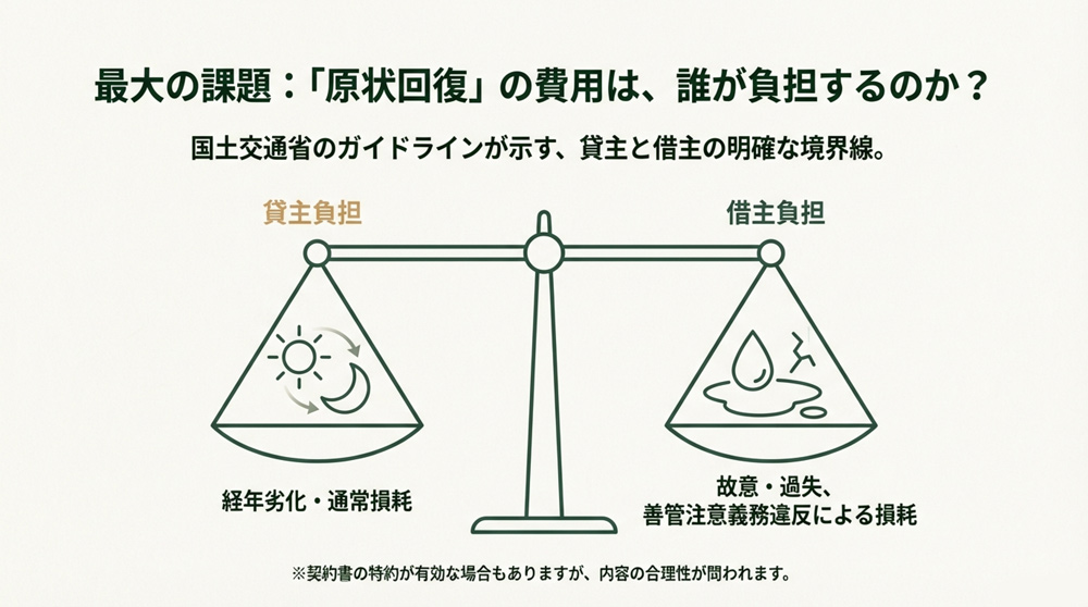 原状回復とクリーニング費用の負担ルール