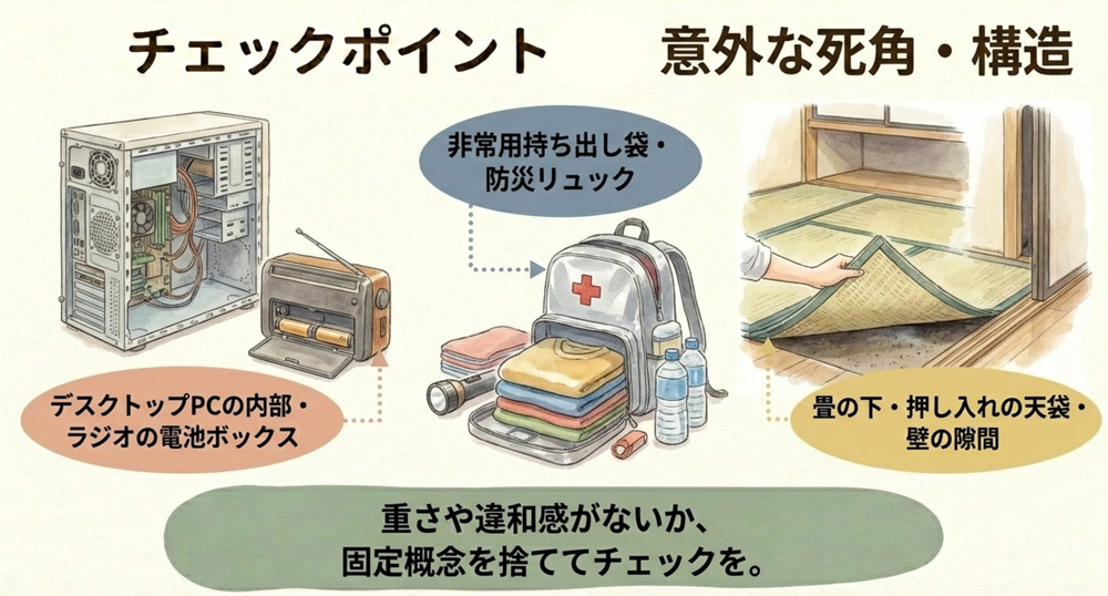 電子機器の内部