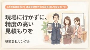 【法律事務所向け】破産管財の写真見積もり|そろえる3つの情報と見積書で見る3か所