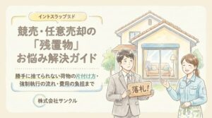競売物件の残置物はどうする?撤去費用は誰が払う?落札後・任意売却の流れ