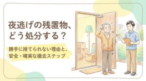 夜逃げの残置物はどう処分する?勝手に捨てられない理由と撤去までの流れ